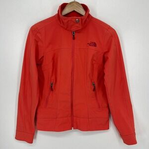 The North Face Apex Bionic Softshell Jacket Womens Small Coral Red Full Zip